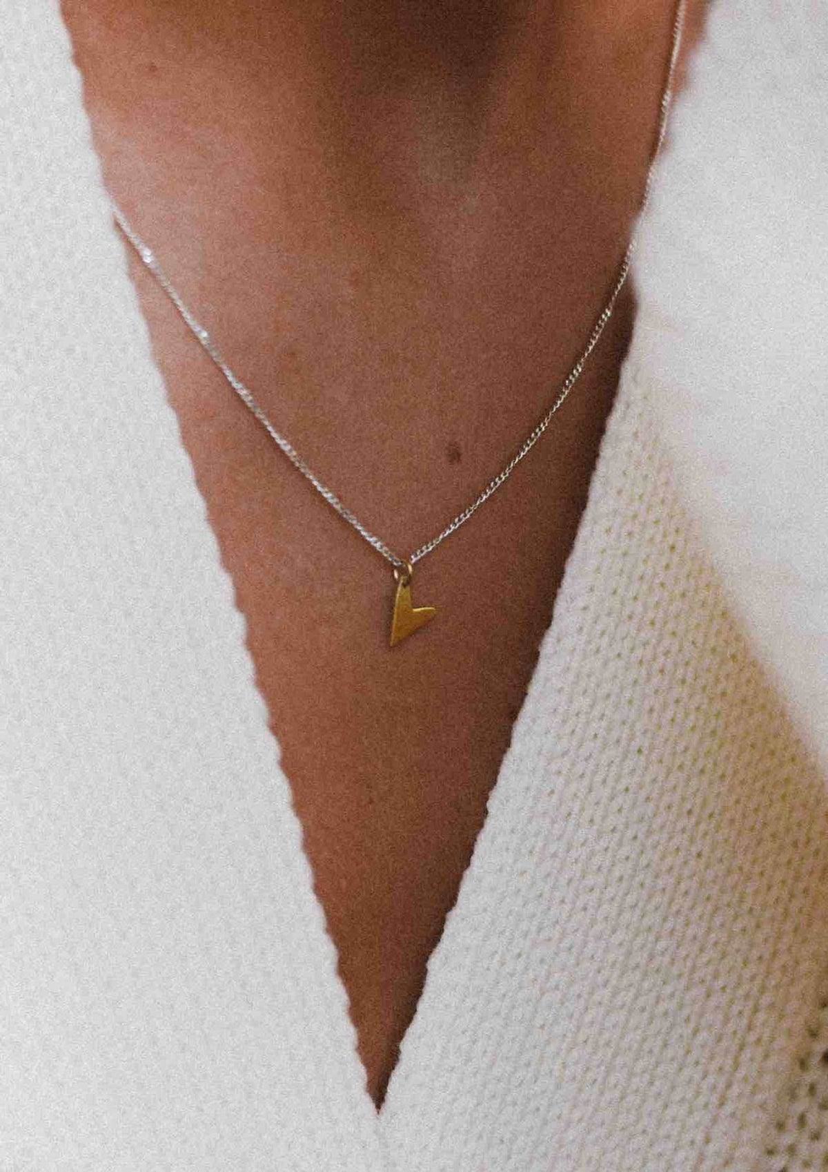 Collier cœur plaqué or ÉPRISE – Maison Kori, vue 4