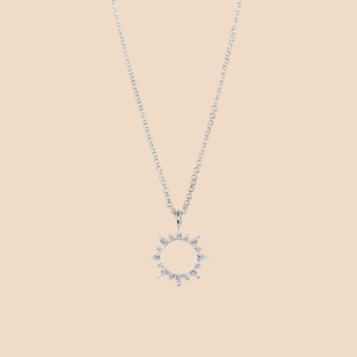 Collier soleil en argent 925 et zircons HÉLIOS – Maison Kori